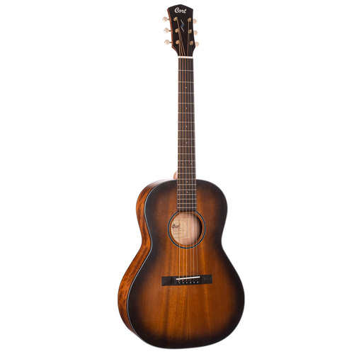Cort Core-PE Mahogany Acoustic Guitar w/Soft Case - Open Pore Black Burst