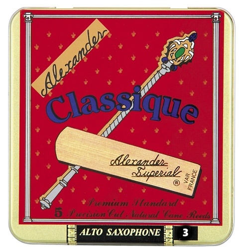 Alexander Reeds Classique Alto Saxophone Reeds  Strength 3 