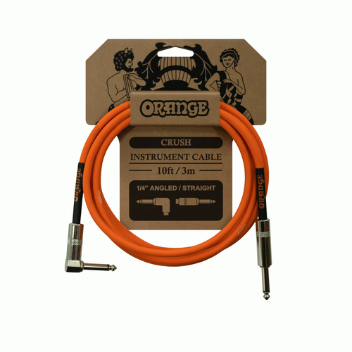 Orange CA035 Crush Straight to Right Angle Instrument Cable - 10 Foot