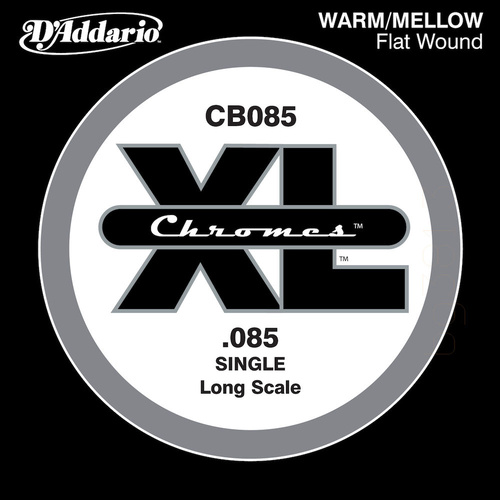 D'Addario CB085 Chromes Bass Guitar Single String, Long Scale .085