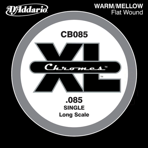 D'Addario CB085 Chromes Bass Guitar Single String, Long Scale .085