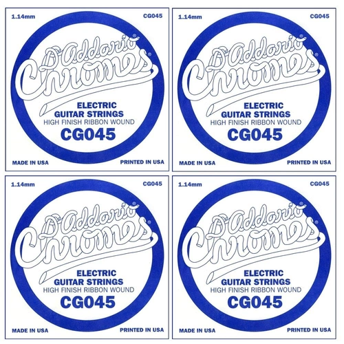 4 Packs D'Addario CG045 Flat Wound Electric Guitar Single String .045
