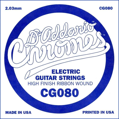 D'Addario CG080 Flat Wound Electric Guitar Single String .080
