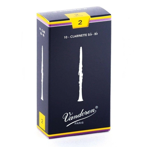 Vandoren CR102 Bb Clarinet Traditional Reeds Strength 2 - Box of 10 CR102