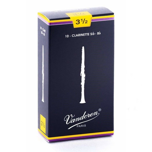Vandoren Traditional Bb Clarinet Reeds Strength 3.5 Box of 10 reeds CR1035