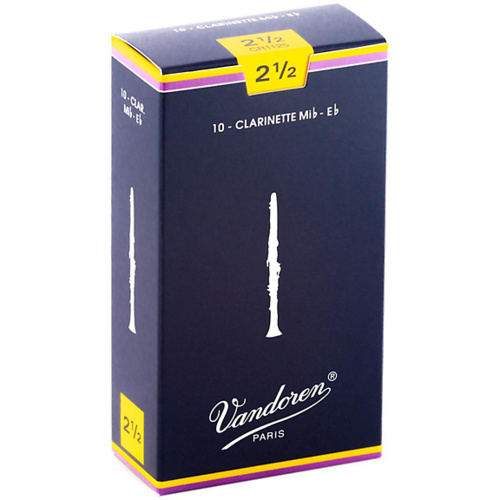 Vandoren CR1125 Eb Clarinet Traditional Reeds Strength 2 1/2 ; Box of 10