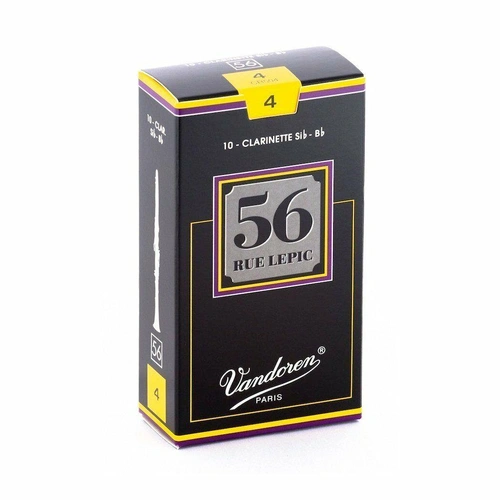 Vandoren CR504 Bb Clarinet 56 Rue Lepic Reeds Strength 4 Box of 10
