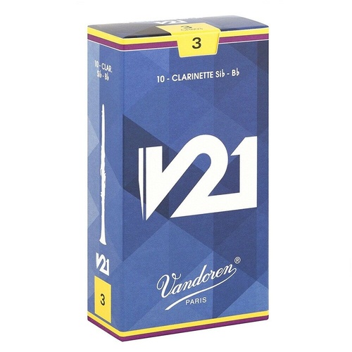 Vandoren CR803  Bb Clarinet V21 Reeds Strength 3, Box of 10