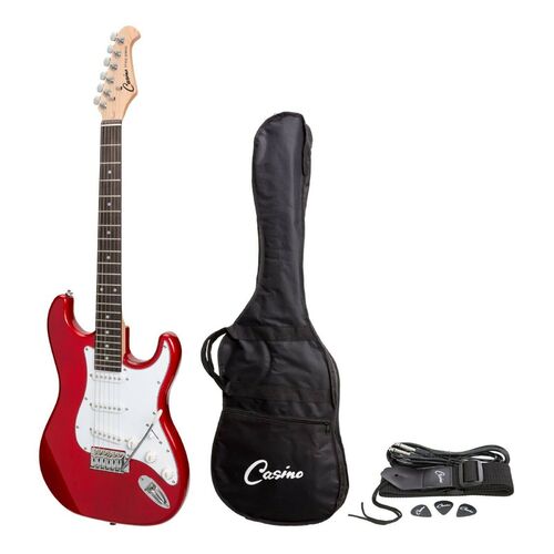 Casino ST-Style Electric Guitar Candy Apple Red  W/ Bag and Strap