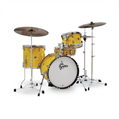 GRETSCH CATALINA CLUB 4-Piece Shell Drum KIT 20" Bass Yellow Satin Flame