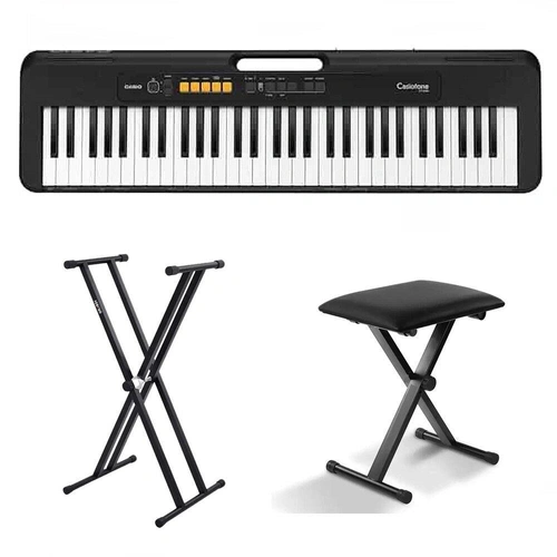 Casio CT-S100BK Casiotone Keyboard - Black + Keyboard Stand + keyboard Stool