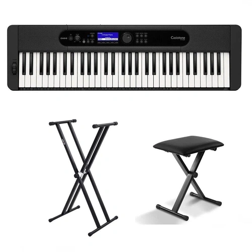 Casio Casiotone CTS400 61-Key Keyboard + BBT Keyboard Stand and Stool