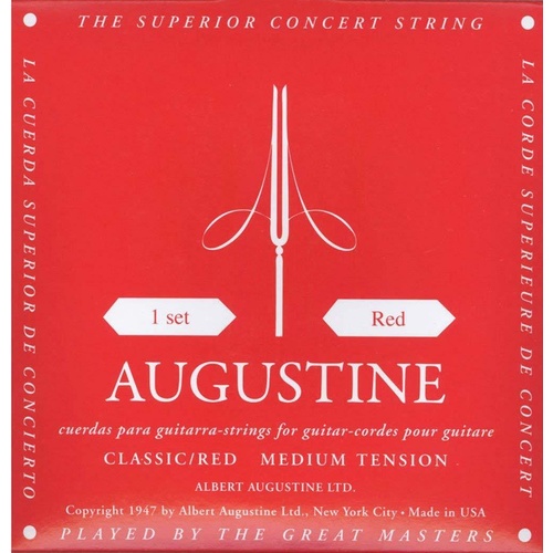 Albert Augustine Classic Red Copper Bass / Nylon treble Classical Guitar Strings