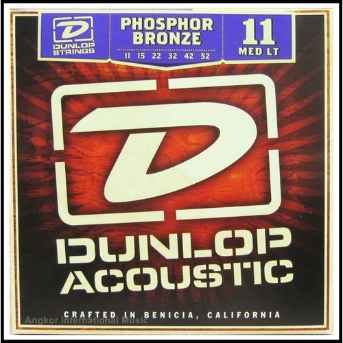 Dunlop DAP1152 Acoustic Phosphor Bronze Guitar Strings Medium Light, .011-.052