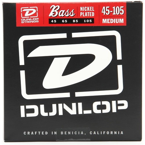 Dunlop DBN45105 Nickel Plated Steel Medium Bass Guitar Strings 45 - 105