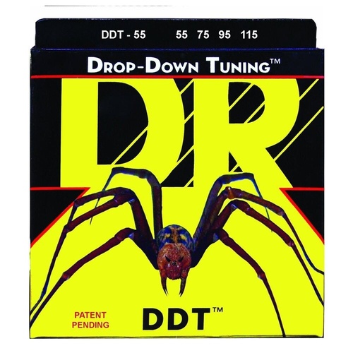 DR DDT-55 Drop Down Tuning Heavier 4-String Bass Guitar Strings 55 - 115