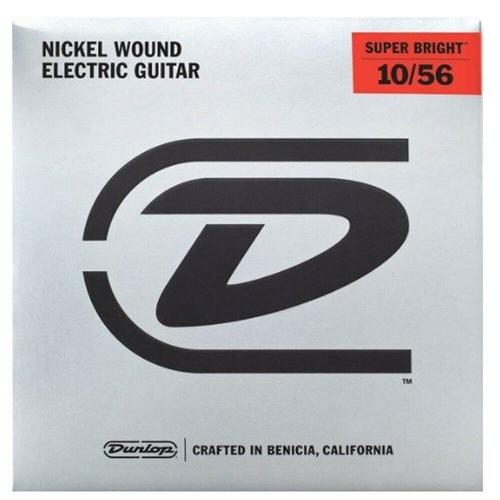 Dunlop Super Bright Electric Strings - .010-.056, Medium 7-String set