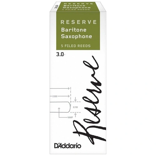 D'Addario Rico Reserve Baritone Saxophone  5 Reeds, Strength 3