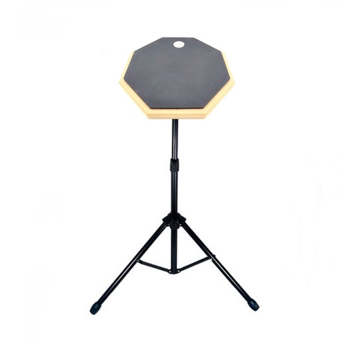 BBT 10 inch Drum Practice Pad - Black with Tripod Stand