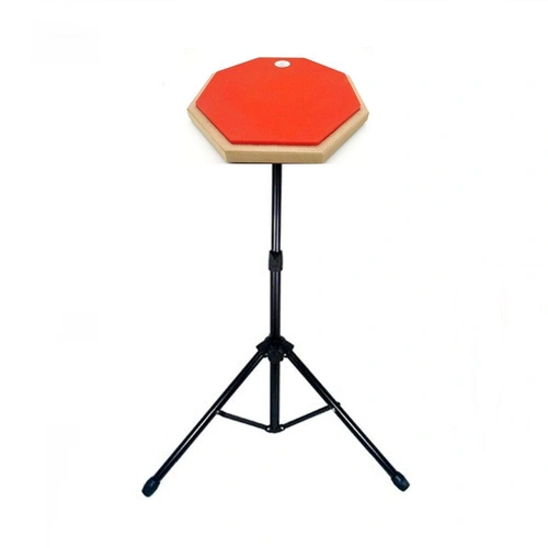 BBT 10 inch Drum Practice Pad - Red with Tripod Stand