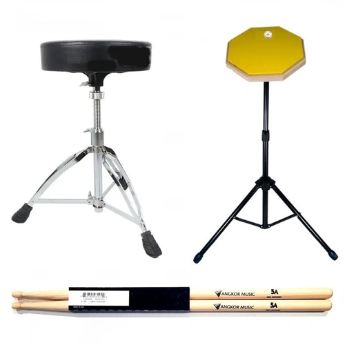 BBT Drummers Pack Practice Pad & Stand Vic Firth Nova 5A - DA130 Drum Stool