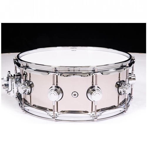 DW Collector's Series Nickel Over Brass Snare 14x5.5" Chrome Hardware DRVK5514SVC