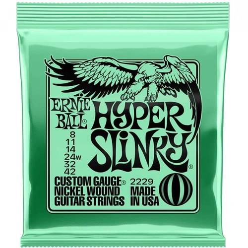Ernie Ball 2229 Hyper Slinky Nickel Wound Electric Guitar Strings - .008-.042