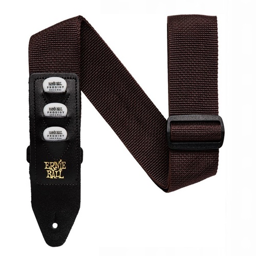 Ernie Ball Pickholder Polypro Strap, Brown ( Picks Not Included ) 4250