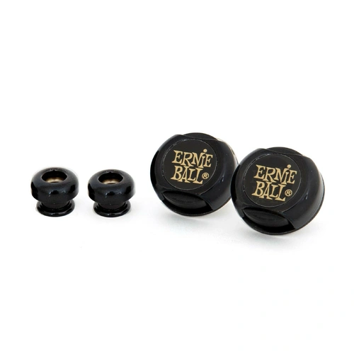 Ernie Ball Super premium Guitar Strap locks Black pair of 2 straplocks EB-4601