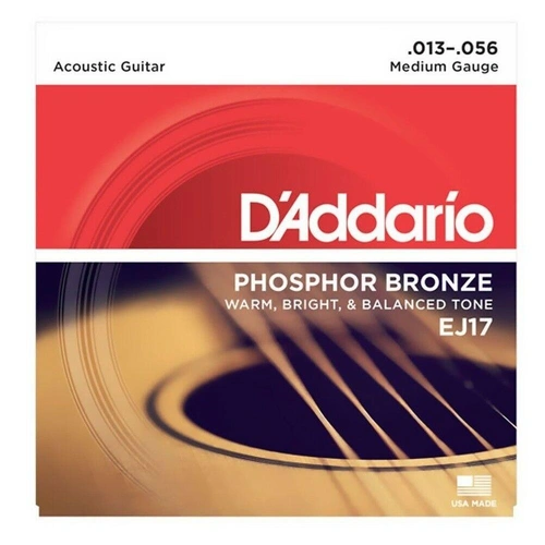 D'Addario EJ17 Phosphor Bronze Medium  Acoustic Strings  13 - 56