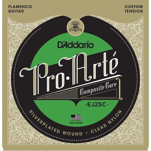 D'Addario EJ25C Pro-Arte Composites Flamenco Guitar Strings - Silver Wound/Clear