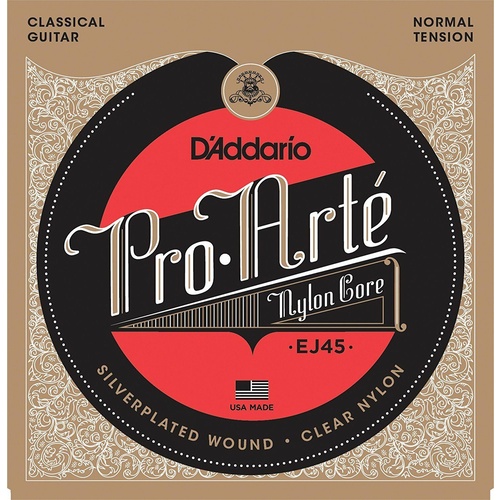 D'Addario Pro-Arte Nylon Classical Guitar Strings Normal Tension , EJ45 