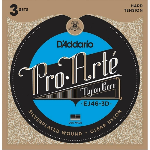 D'Addario EJ46-3D (3Sets)Pro-Arte Classical Nylon Guitar Strings - hard Tension
