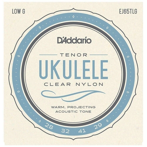 D'Addario Pro-ArtǸ Cust Extruded Tenor Ukulele Strings Low G Clear Nylon 