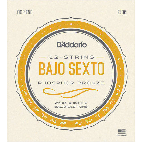 D'Addario EJ86 Bajo Sexto Strings