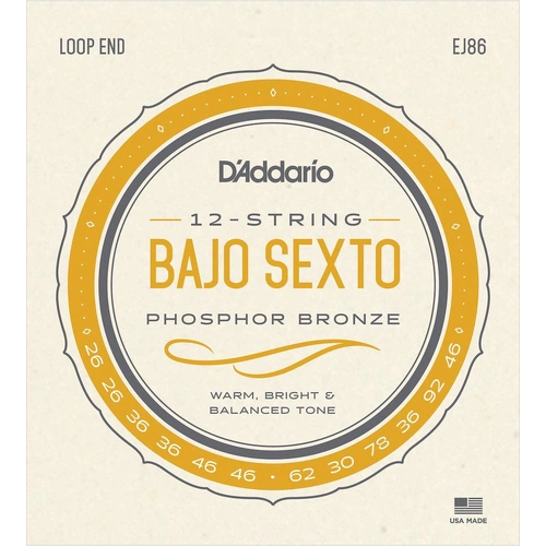 D'Addario EJ86 Bajo Sexto Strings