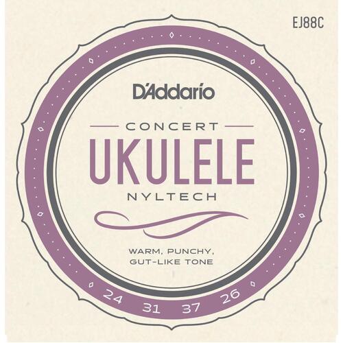 D'Addario EJ88C Nyltech Ukulele Strings, Concert