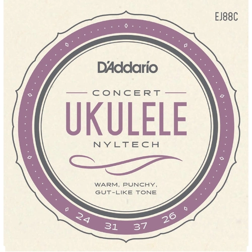D'Addario EJ88C Nyltech Ukulele Strings, Concert