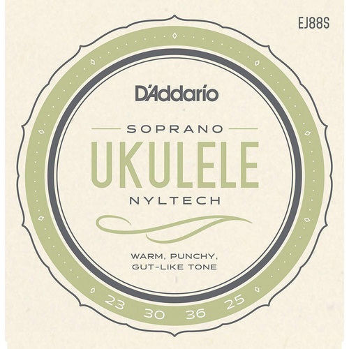 D'Addario EJ88S Nyltech Ukulele Strings, Soprano string set