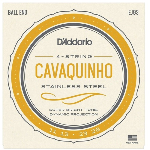 D'Addario EJ93 Stainless Steel Cavaquinho String Set - Ball End