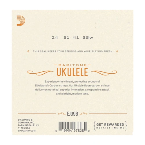 D'Addario EJ99B Pro-ArtǸ Carbon Ukulele Strings, Baritone