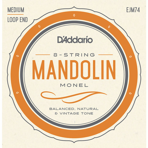 D'Addario EJM74 Monel Mandolin Strings, Medium, 11-40