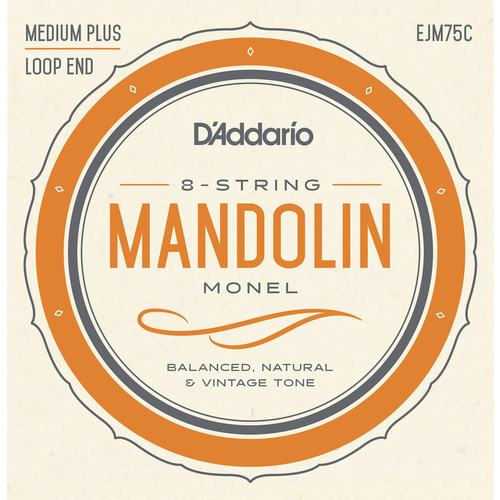 D'Addario EJM75C Monel Mandolin Strings, Medium Plus, 11-41
