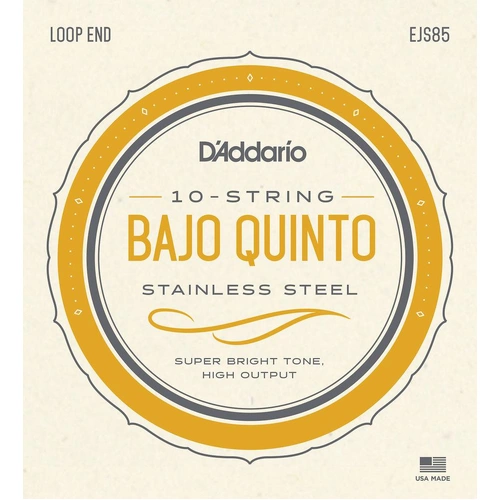 D'Addario EJS85 Bajo Quinto Stainless Steel Strings