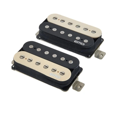 EMG Jim Root Daemonum  Humbucker F-Spaced Pickup Set - Zebra - Long Shaft