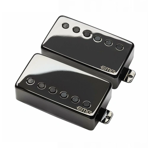 EMG 57/66 Humbucker bridge / Neck Alnico Guitar Pickups Set,  Black Chrome