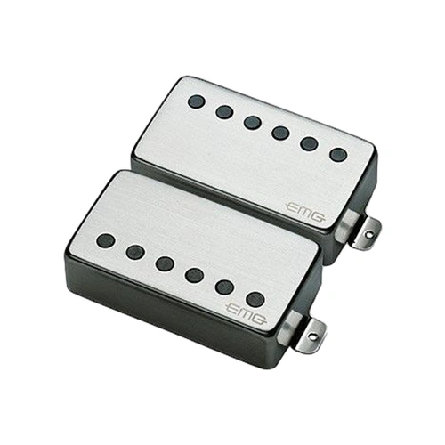 EMG 57 66 Active Humbucker Alnico V Guitar Pickup Long Shaft  Brushed Chrome
