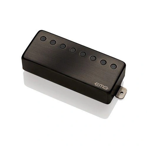 EMG 66-68 Active 8 String Guitar Pickup with Pots and Wires Brushed Black Chrome