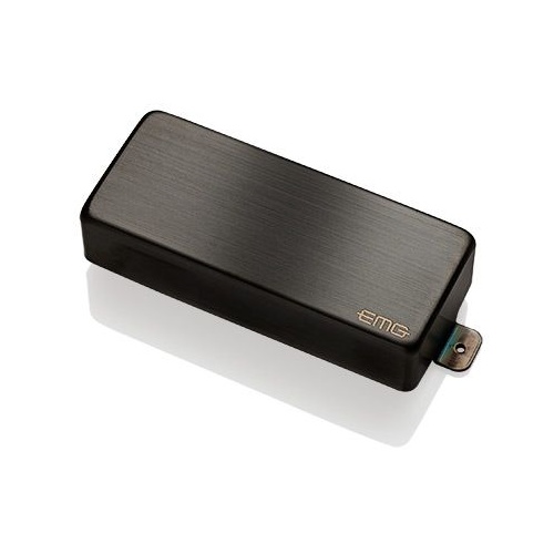 EMG 81-8H Active Humbucking 8 String Guitar Pickup with Pots and Wiring Brushed Black Chrome