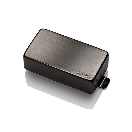 EMG 81 Active Ceramic Humbucker Guitar Pickup with Pots and Wiring Brushed Black Chrome